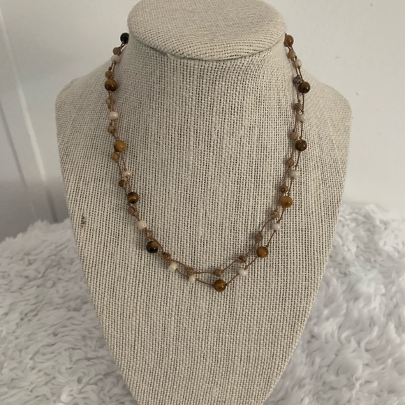 Natural Tiger’s Eye gemstone round necklace - Picture 4 of 4